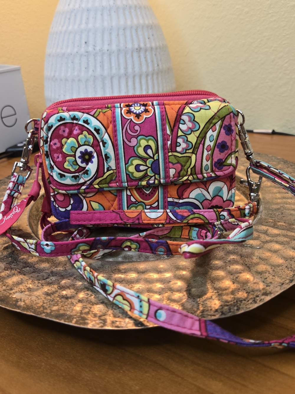 Vera Bradley Pink Multi Quilted Crossbody Bag